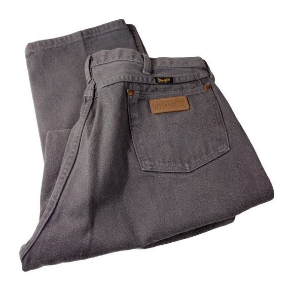 Wrangler Other - Vintage Wrangler Pants Mens 36x34 Gray Straight Leg Cowboy Rodeo Made USA 90s